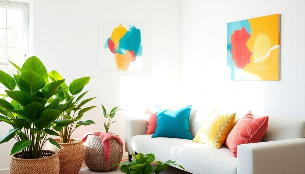 display vibrant art pieces