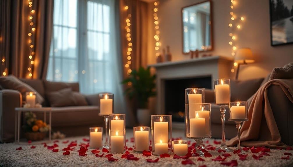 elegant candlelight ambiance setup