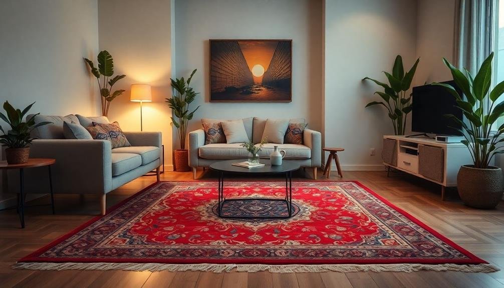 enhance space with rugs