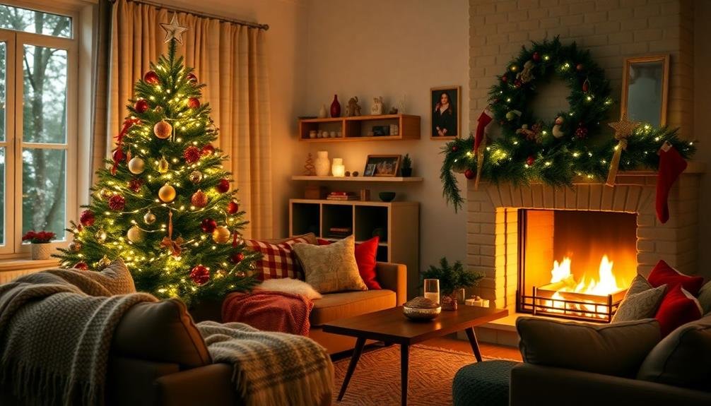 festive seasonal decorations display