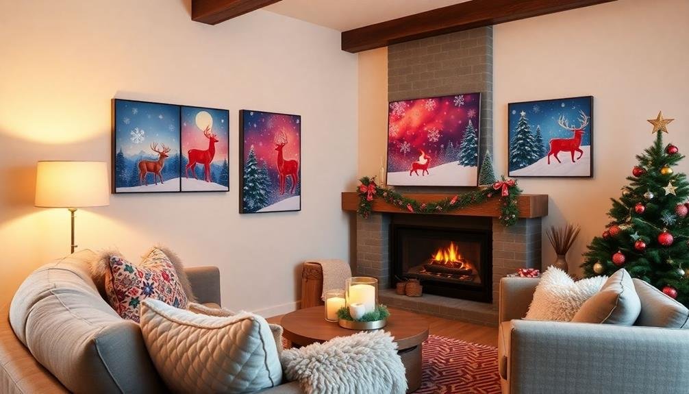 holiday themed decorative artwork