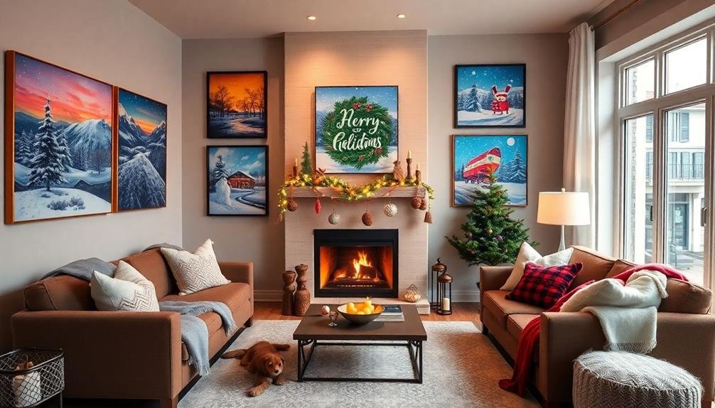 holiday themed wall decor
