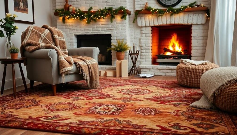 layered rugs for comfort