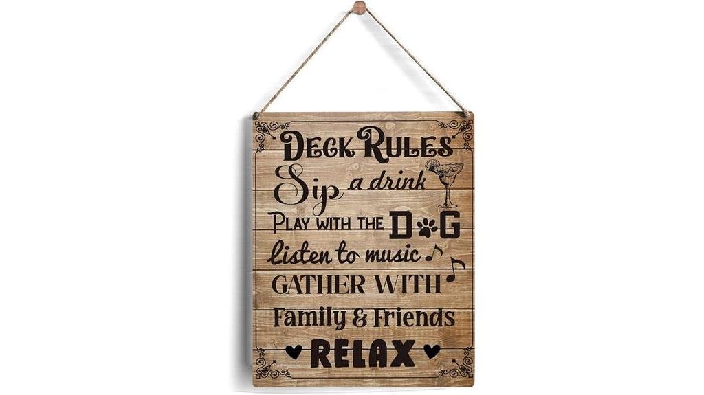 outdoor decor deck rules