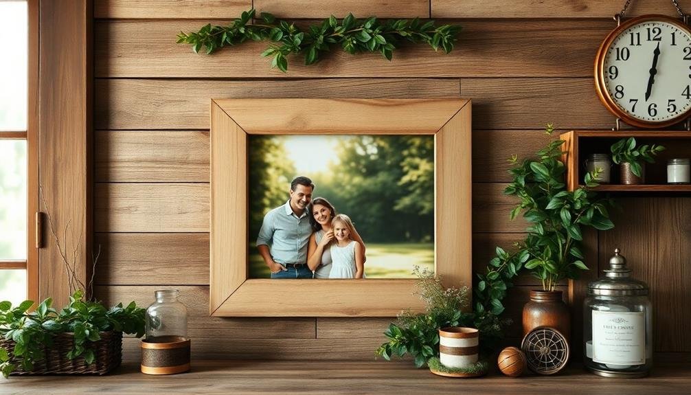 rustic shiplap photo frame