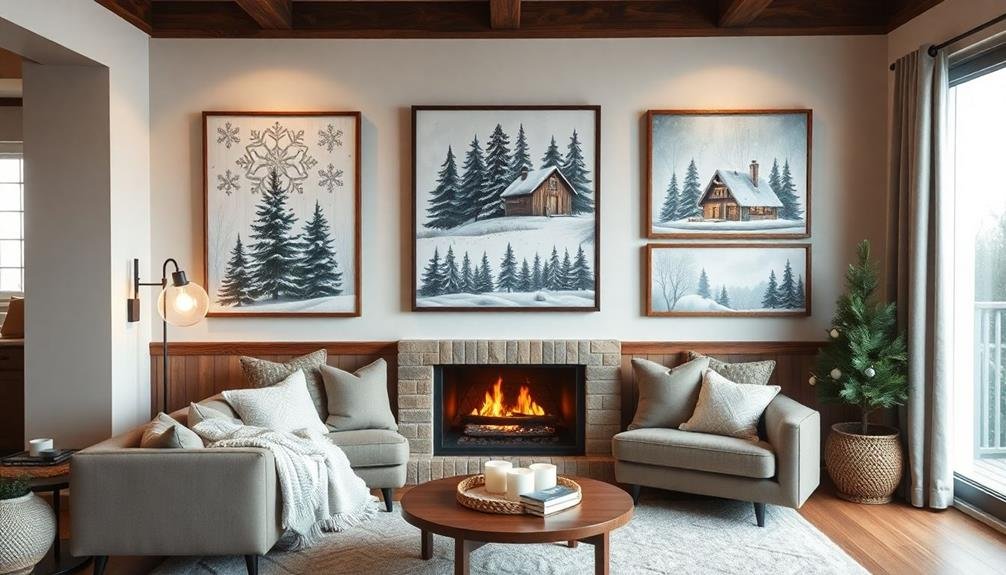 seasonal winter decor art