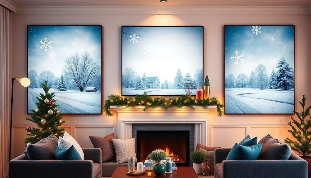 seasonal winter wall decor