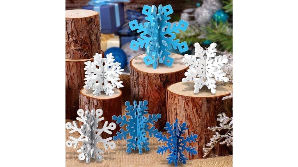 snowflake christmas table decor