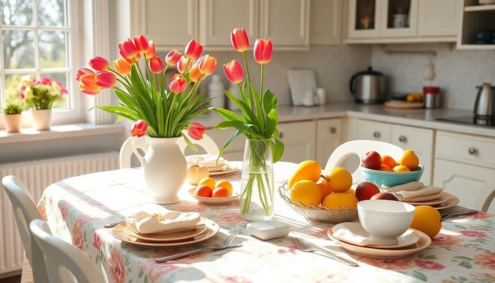 spring kitchen table decor ideas