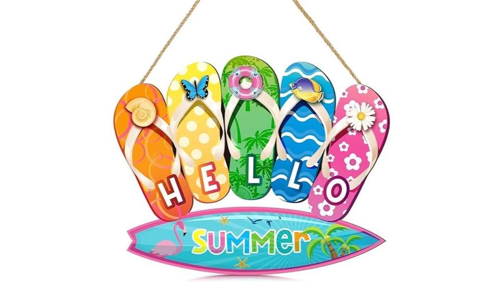 summer slippers welcome sign