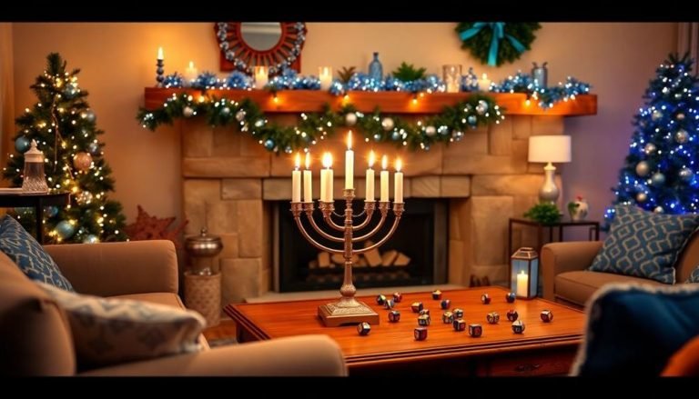 vibrant hanukkah home decorations