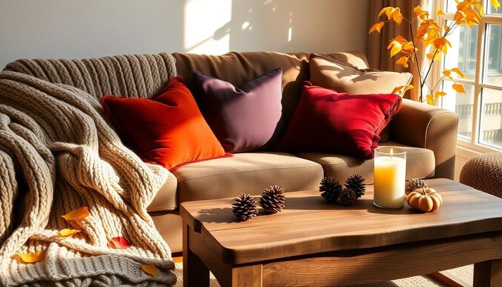 warm fabrics and textures