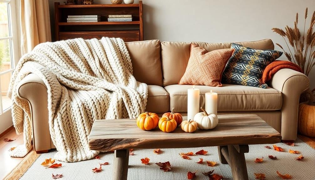 warm fabrics and textures