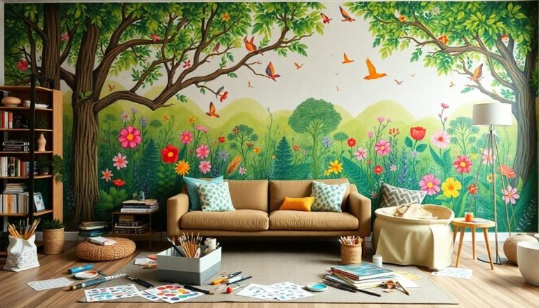 budget friendly wall mural ideas