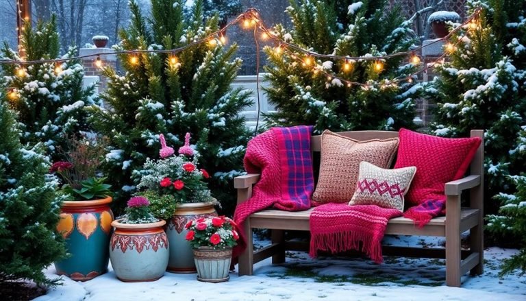 charming winter garden decor