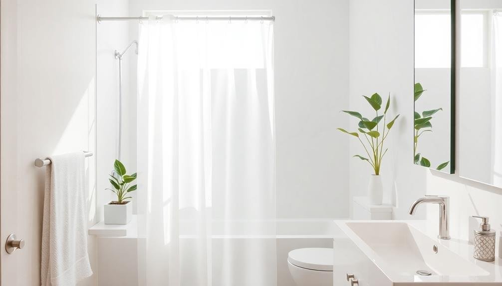 choose transparent shower curtains