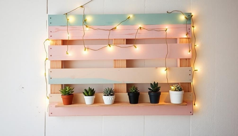 colorful wooden shipping pallets
