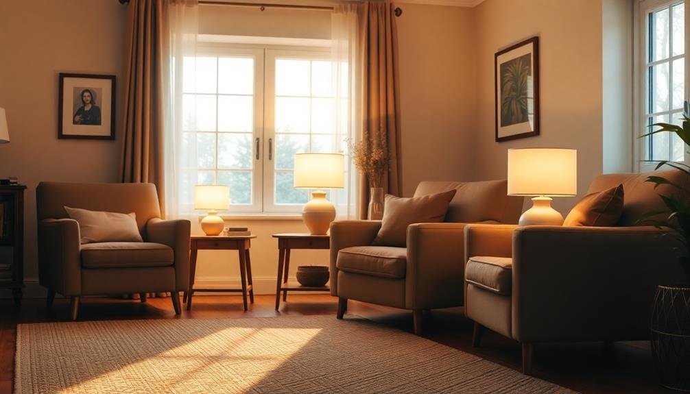 cozy illumination with lamps