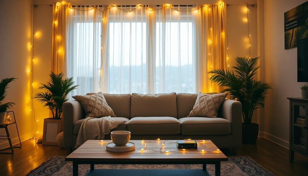 cozy illumination with string