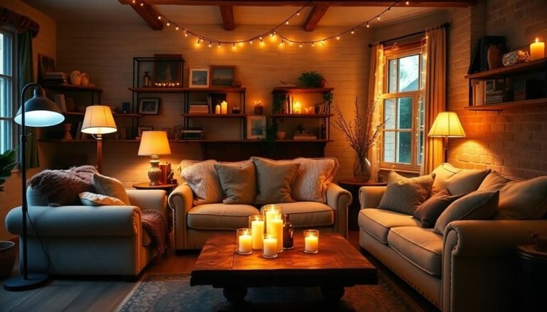 cozy living room lighting
