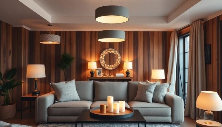 cozy living room lighting