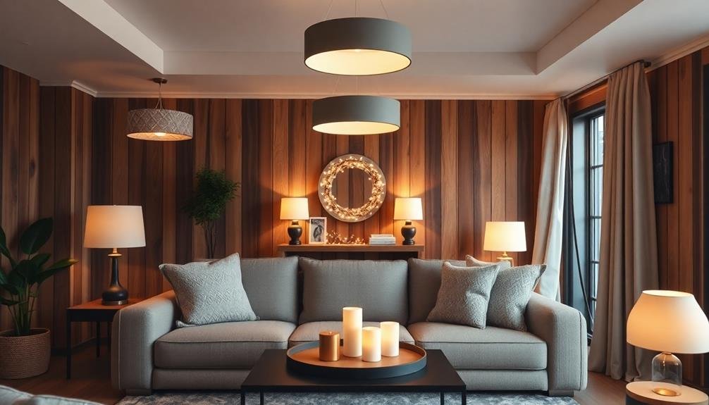 cozy living room lighting