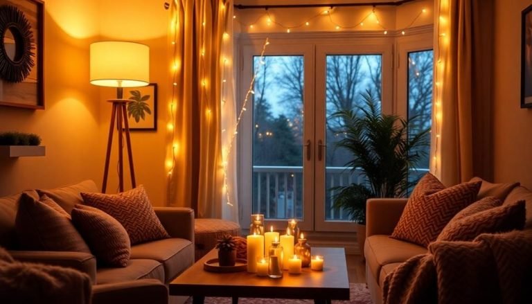 cozy living room lighting