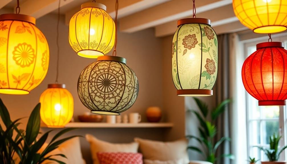 crafting decorative paper lanterns