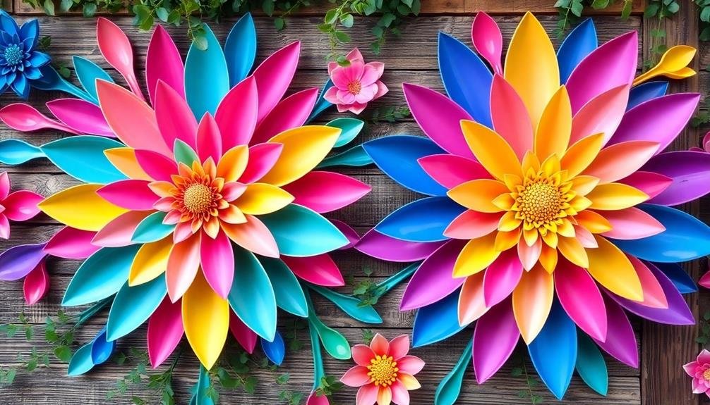 creative plastic spoon art