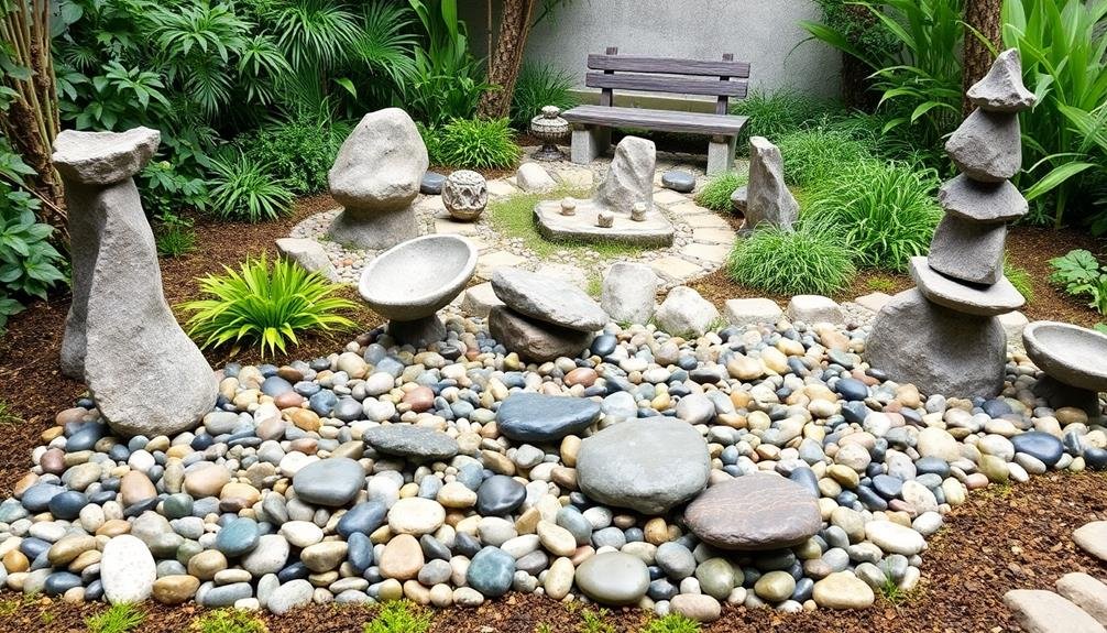 creative rock and stone decor