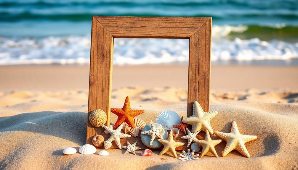 decorative coastal photo displays