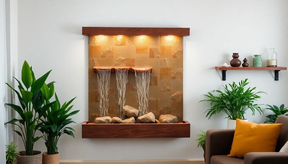 decorative indoor waterfalls installation
