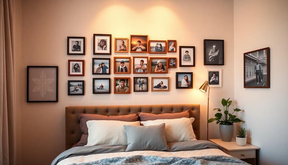 decorative picture arrangements displayed