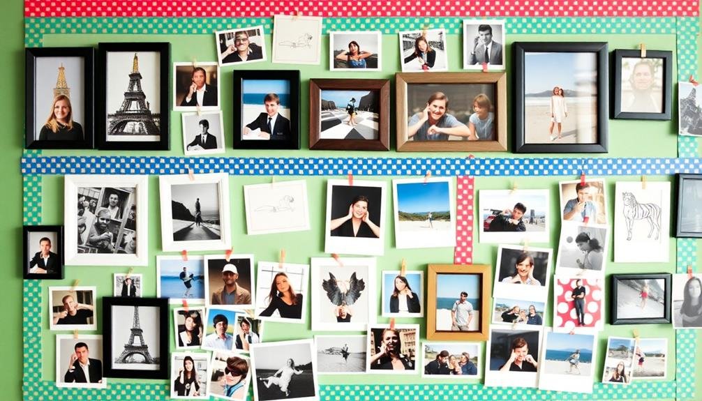 decorative tape photo display