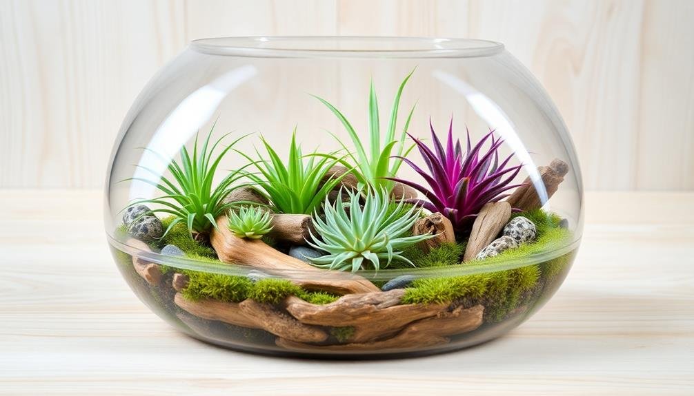 driftwood air plant arrangement