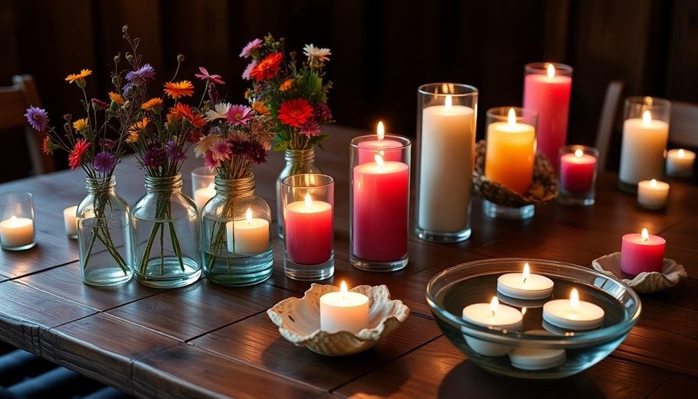 elegant candle centerpieces display