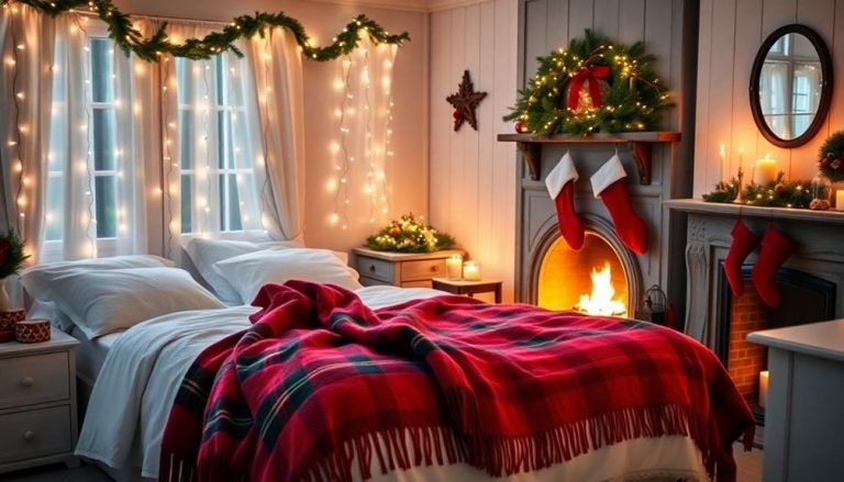 festive christmas bedroom decor