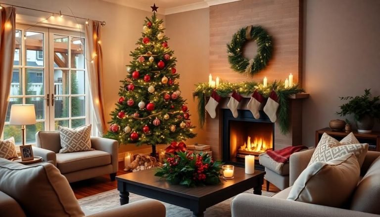 festive christmas living room decor