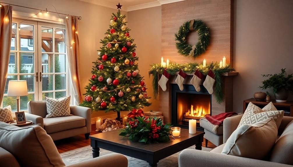 festive christmas living room decor
