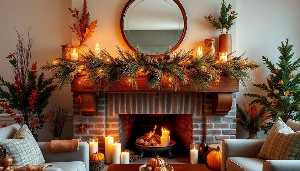 holiday decor pinecone garland