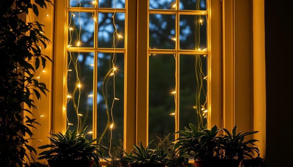 illuminated window string lights