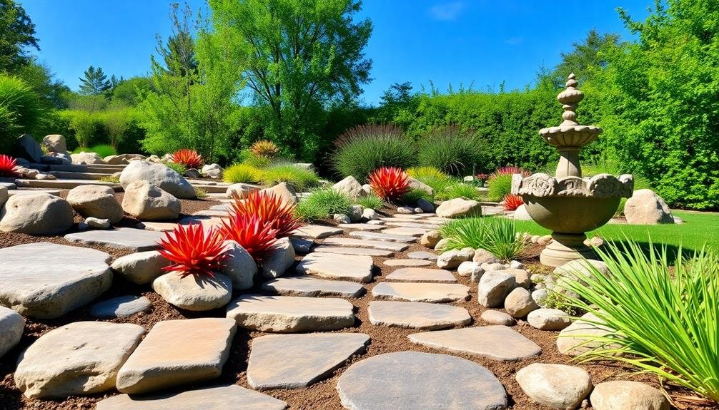 incorporate rocks for aesthetics