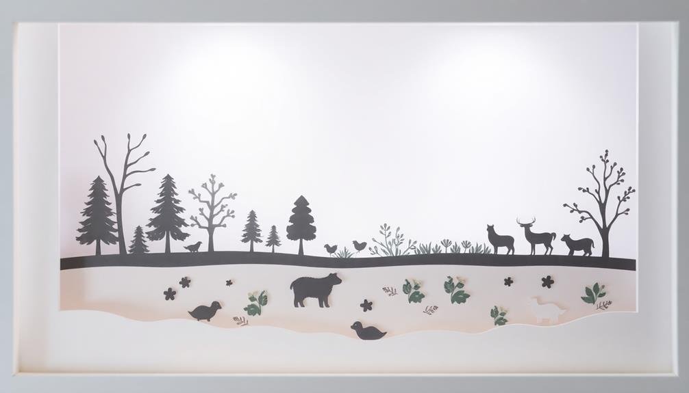 nature themed decorative shadow boxes