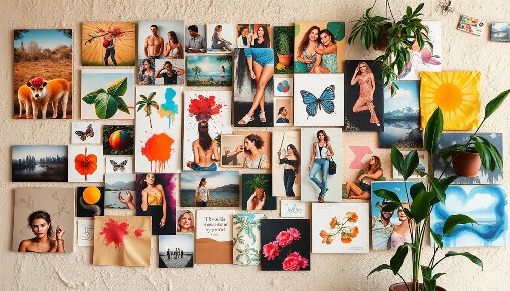 no frame photo wall ideas