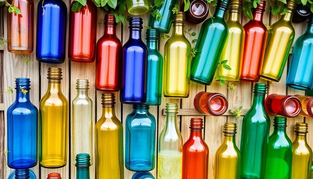 recycled bottle wall art