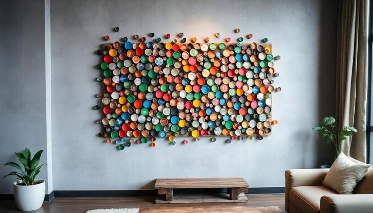 recycled materials wall art
