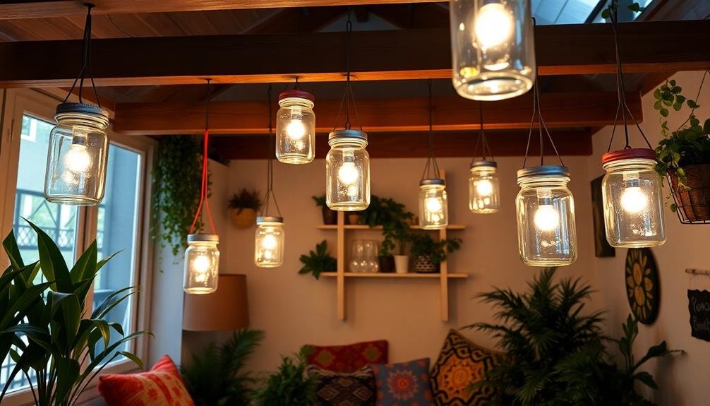 repurposed glass jar lanterns