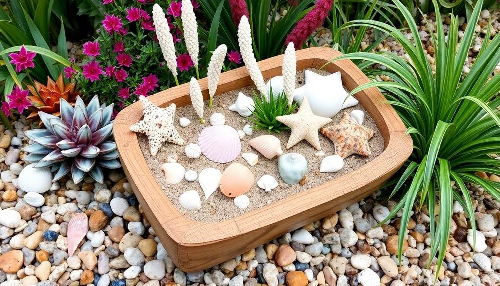 seashell themed outdoor decoration