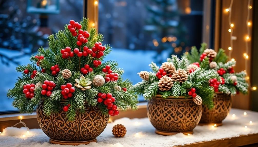 seasonal decorative plant containers