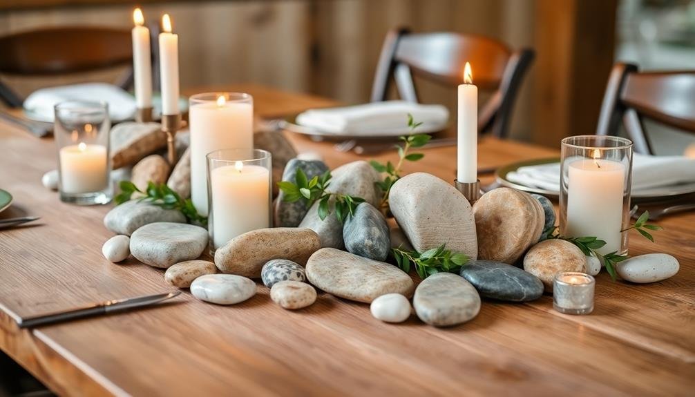 stones as table decor